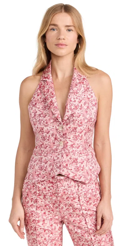 Rosie Assoulin Country Rabbit Vest Pink