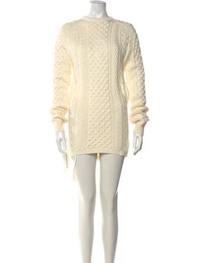 Pre-owned Rosie Assoulin Crew Neck Long Dress In Neutral