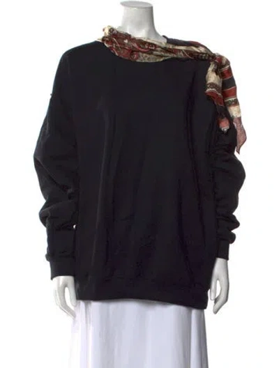 Pre-owned Rosie Assoulin Crew Neck Long Sleeve Sweatshirt In Black