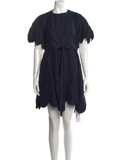 Pre-owned Rosie Assoulin Crew Neck Mini Dress W/ Tags In Blue