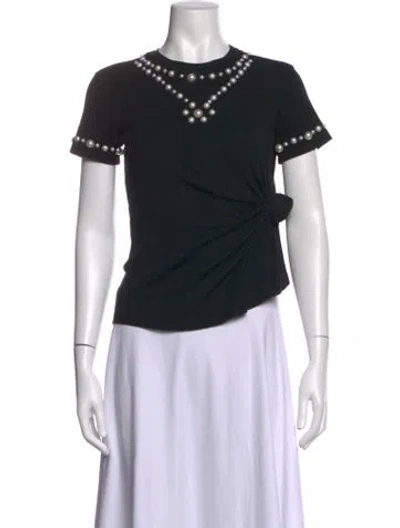 Pre-owned Rosie Assoulin Crew Neck Short Sleeve Top In Black