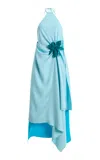 Rosie Assoulin Exclusive La Isla Silk Midi Scarf Dress In Green