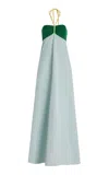 Rosie Assoulin Exclusive Riviera Cotton Maxi Halter Dress In Multi