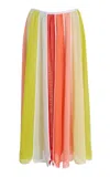 Rosie Assoulin Exclusive Riviera Silk-chiffon Umbrella Midi Skirt In Multi
