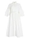Rosie Assoulin Fiesta Shirt Midi Dress In White