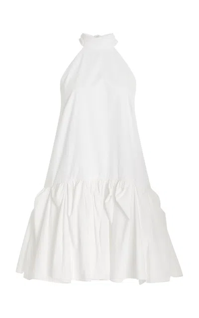 Rosie Assoulin Fifi Ruffled Cotton Top In White