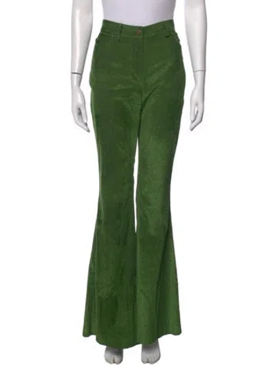 Pre-owned Rosie Assoulin Flared Pants In Green