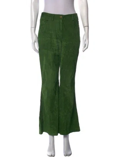 Pre-owned Rosie Assoulin Flared Pants In Green