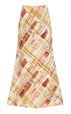 Rosie Assoulin Flared Pencil Skirt In Plaid