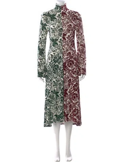 Pre-owned Rosie Assoulin Floral Print Long Dress