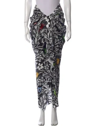 Pre-owned Rosie Assoulin Floral Print Long Skirt W/ Tags In Multi