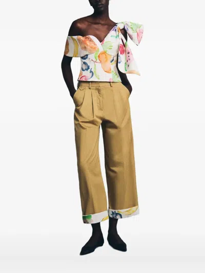 Rosie Assoulin Fruit-print Bow Top In White