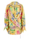 Rosie Assoulin Fruit-print Drawstring Top In Multi