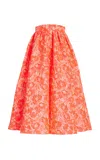 Rosie Assoulin Full Pleated Midi Skirt In Pink