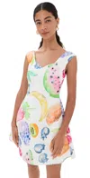 Rosie Assoulin Fruits-print Mini Day Dress In Multi