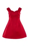 Rosie Assoulin Halo Silk Mini Dress In Red