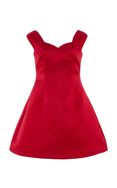 Rosie Assoulin Halo Silk Mini Dress In Red