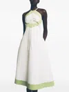 Rosie Assoulin Halter-neck Paneled Midi Day Dress In Multi