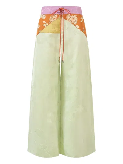 Rosie Assoulin Harbor Jacquard Trousers In Green