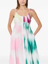 Rosie Assoulin High Garden Tie-dyed Cotton-poplin Maxi Dress In Multi