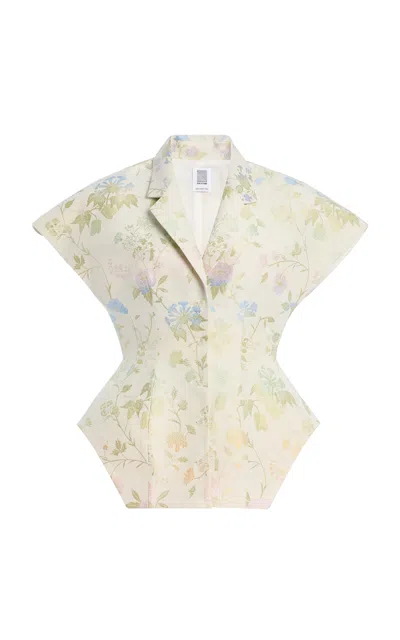 Rosie Assoulin Hippy Jacquard Top In Multi
