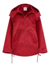 Rosie Assoulin Hooded Drawstring Jacket In Red