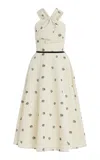 Rosie Assoulin Jacquard Midi Dress In Ivory