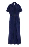 Rosie Assoulin Janitoress Cotton Dress In Navy
