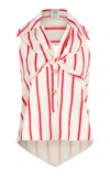 Rosie Assoulin Kerchief Top In Stripe