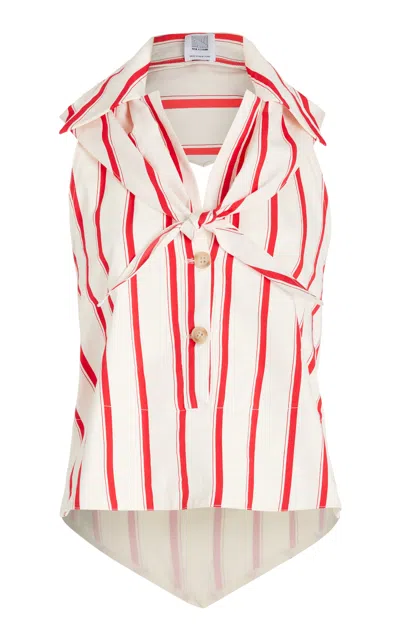 Rosie Assoulin Kerchief Top In Stripe