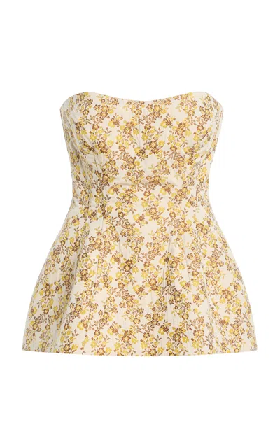 Rosie Assoulin Lamp Jacquard Top In Neutral