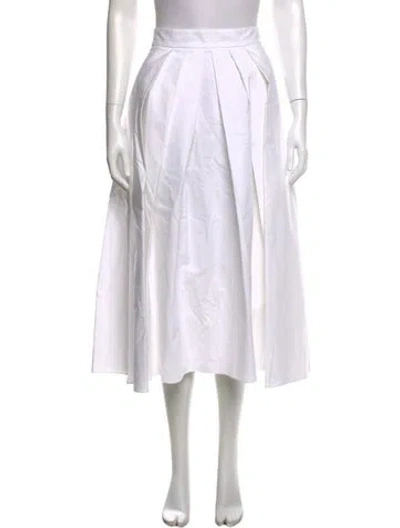 Pre-owned Rosie Assoulin Midi Length Skirt In White