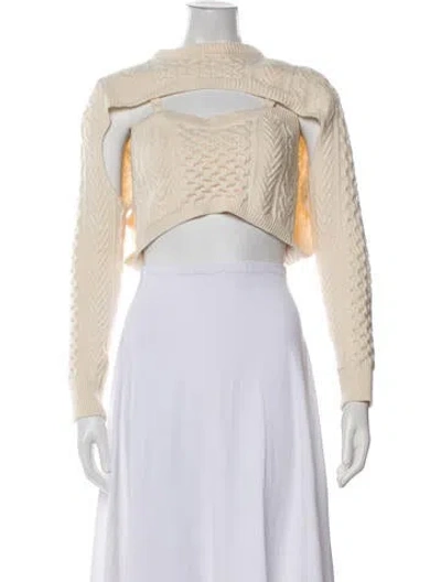 Pre-owned Rosie Assoulin Mock Neck Sweater In Neutral