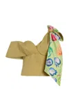 Rosie Assoulin Mr. President Cotton Top In Tan