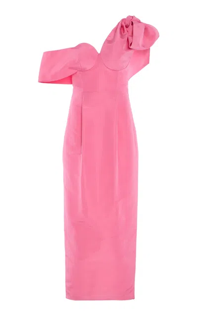 Rosie Assoulin Mr. President Silk Dress In Pink