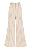 Rosie Assoulin Paneled & Piped Flare Pant In Neutral
