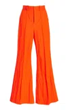 Rosie Assoulin Paneled & Piped Flare Pant In Orange