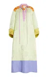 Rosie Assoulin Patchwork Tulip Caftan Midi Dress In Multi