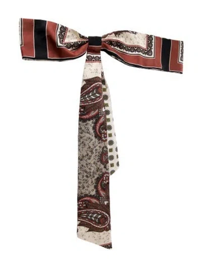 Pre-owned Rosie Assoulin Patterned Hair Clip In Neutrals
