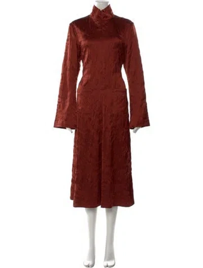 Pre-owned Rosie Assoulin Patterned Long Dress W/ Tags In Brown
