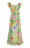 Rosie Assoulin Peter Pan Silk Dress In Multi
