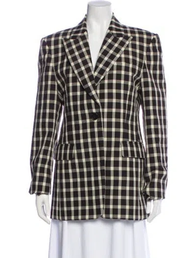 Pre-owned Rosie Assoulin Plaid Print Blazer W/ Tags In Multi