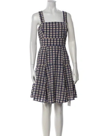 Pre-owned Rosie Assoulin Plaid Print Mini Dress W/ Tags In Multicolor