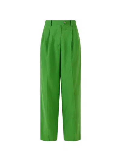 Rosie Assoulin Pleated Trousers In Green