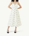Rosie Assoulin Pocktail Dress In Cream Crepe In Multi