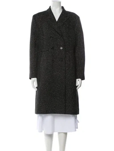 Pre-owned Rosie Assoulin Polka Dot Print Coat In Black