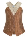 Rosie Assoulin Polka-dot V-neck Vest In Multi