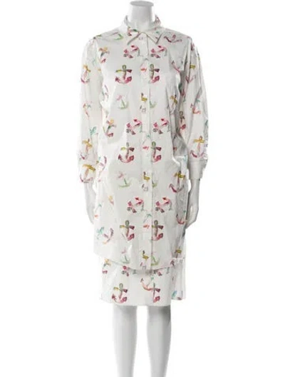 Pre-owned Rosie Assoulin Printed Knee-length Dress In Neutral