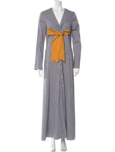 Pre-owned Rosie Assoulin Printed Long Dress In Blue