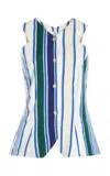 Rosie Assoulin Ribbon King Giorgio Vest In Stripe